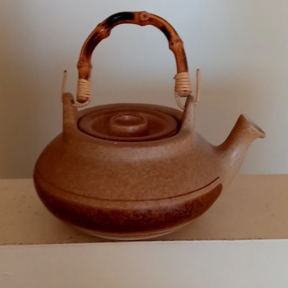 Vintage MCM Pottery Craft USA Stoneware Pottery 5-Pc. Tea Set 1970s - Picture 3 of 9